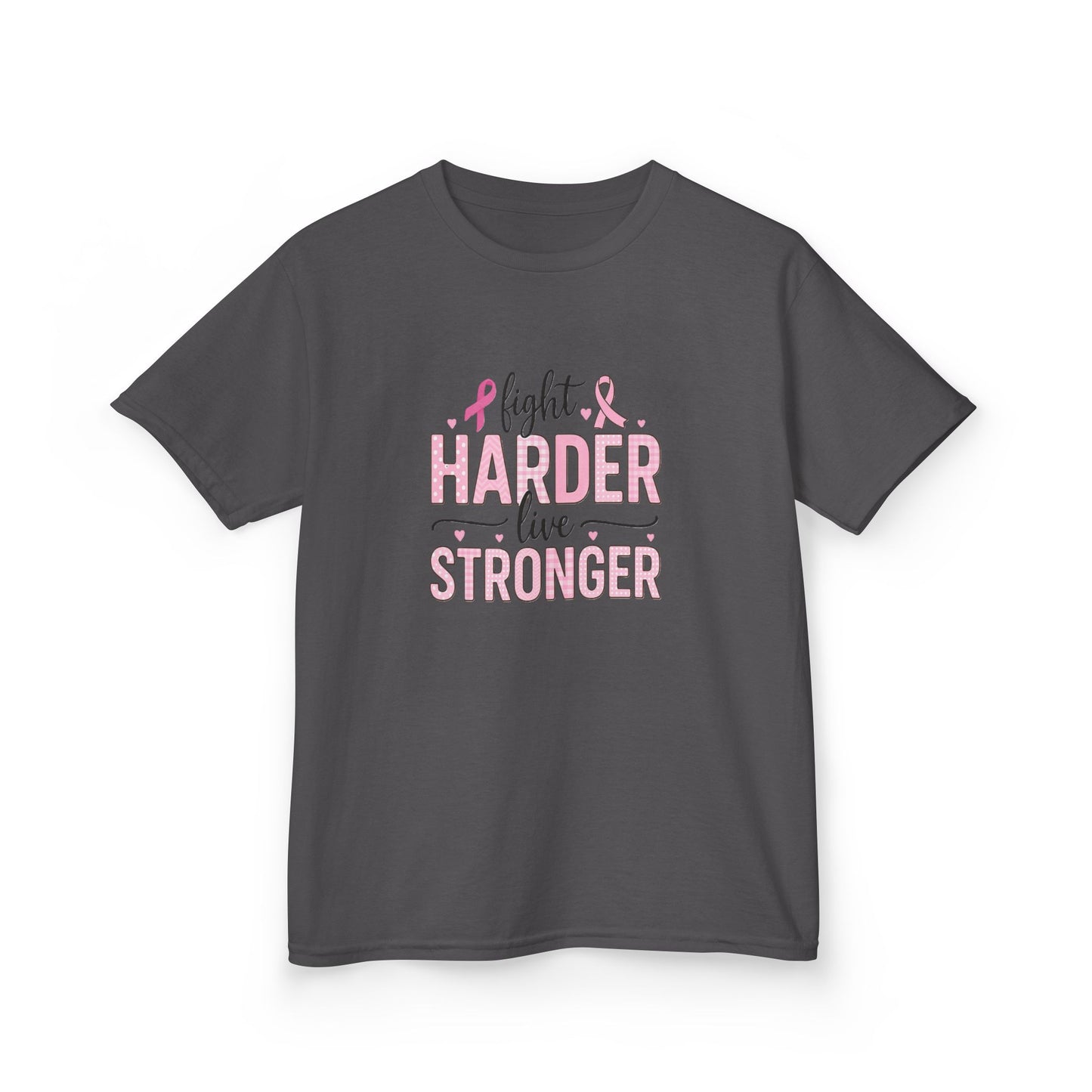 Fight HARDER Live STRONGER - Breast Cancer Awareness Tee