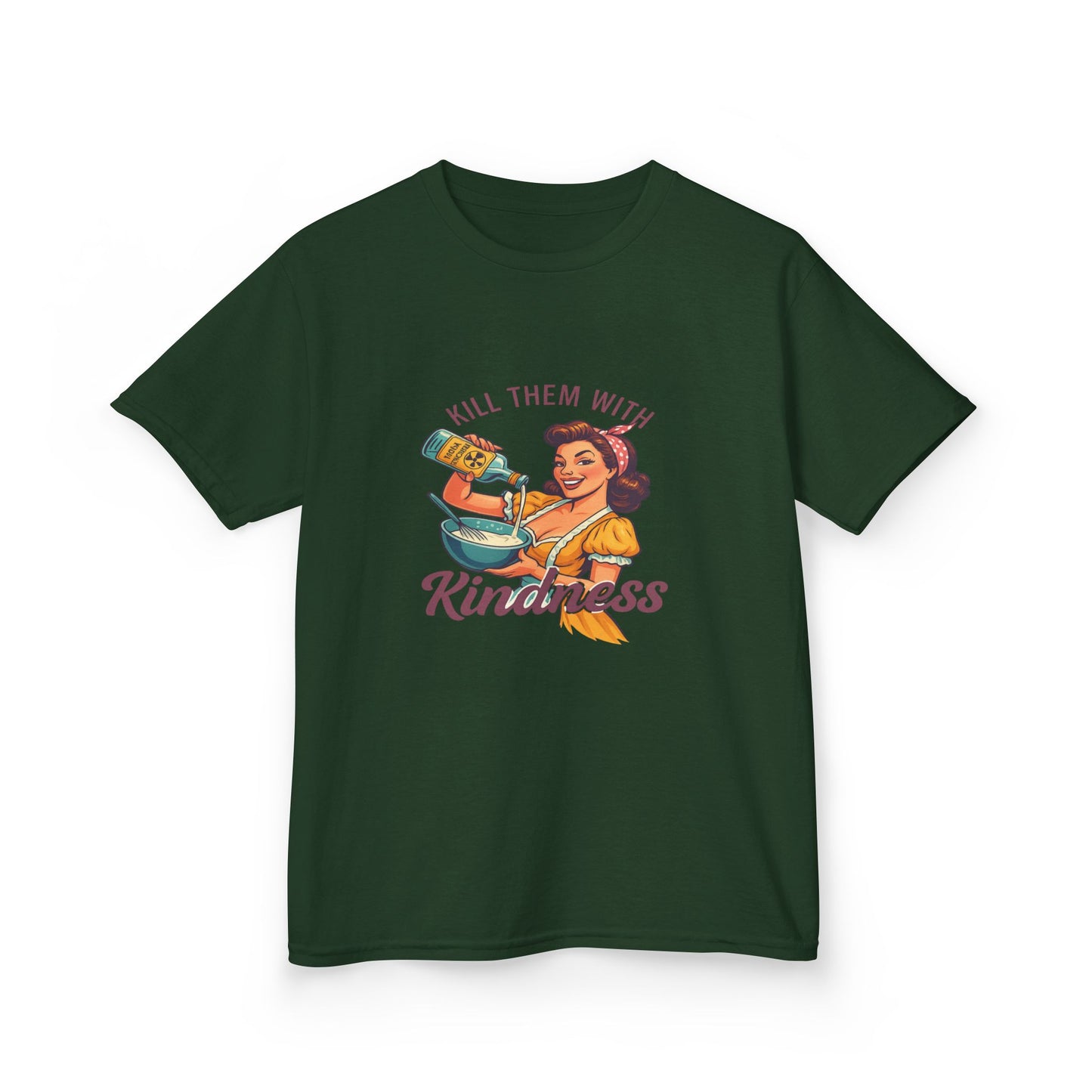 Radioactive Kindness: Funny Xmas Dinosaur Tee for Kids
