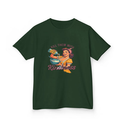 Radioactive Kindness: Funny Xmas Dinosaur Tee for Kids