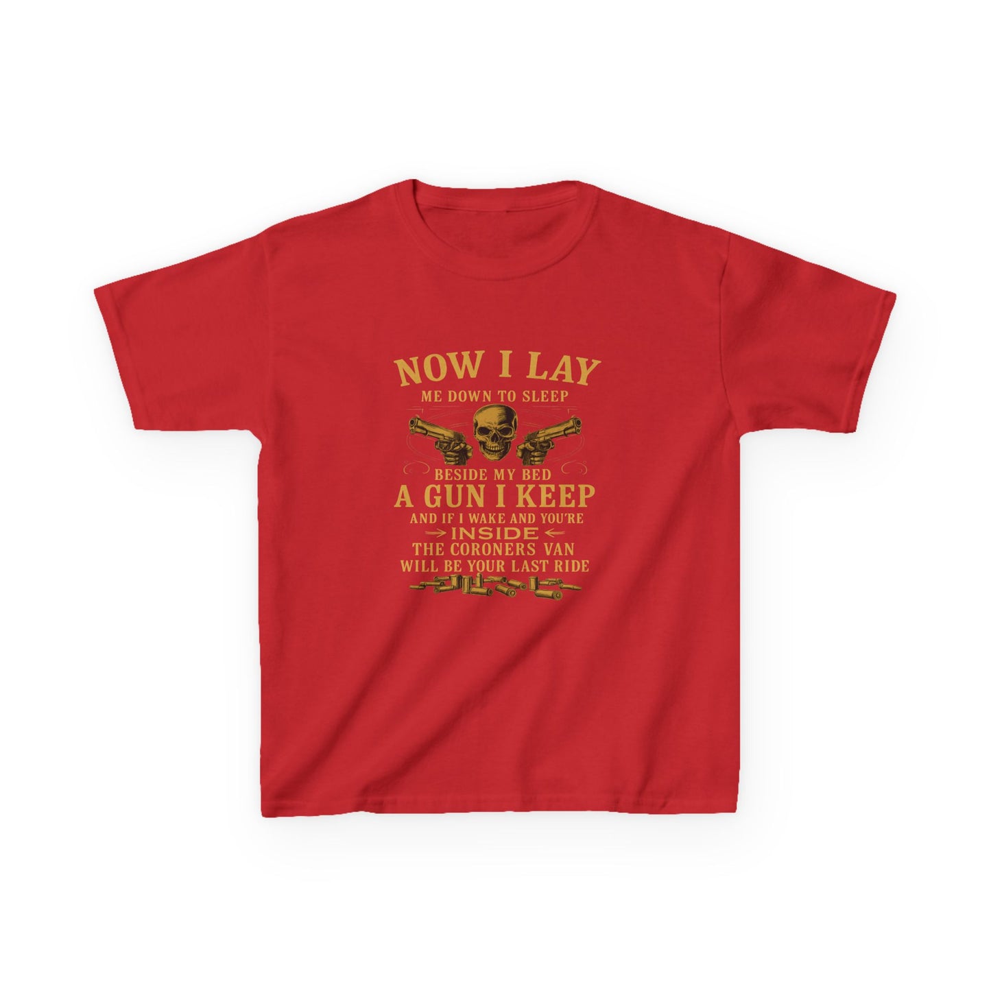 Now I Lay Me Down: Skull & Guns Kids Tee