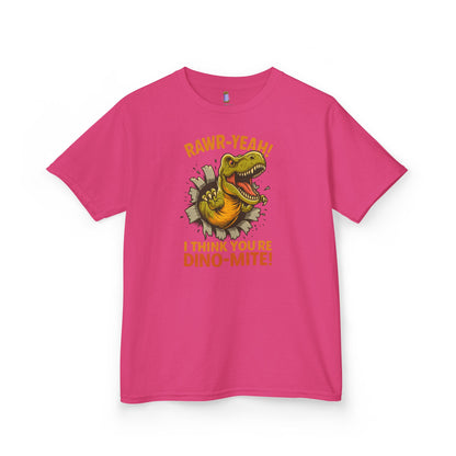 Dino-Mite Kids Tee - Fun Dinosaur T-Shirt for Boys and Girls, Perfect for Birthdays, Everyday Play, Dinosaur Lovers, Casual Wear