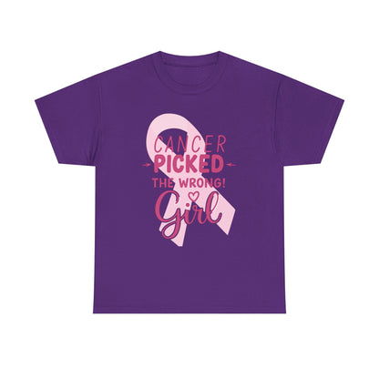Cancer: The Wrong Picked Girl - Pink Ribbon Tee