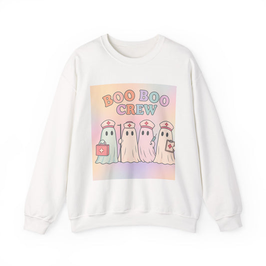 Boo Boo Crew Halloween Ghost Nurse Sweatshirt