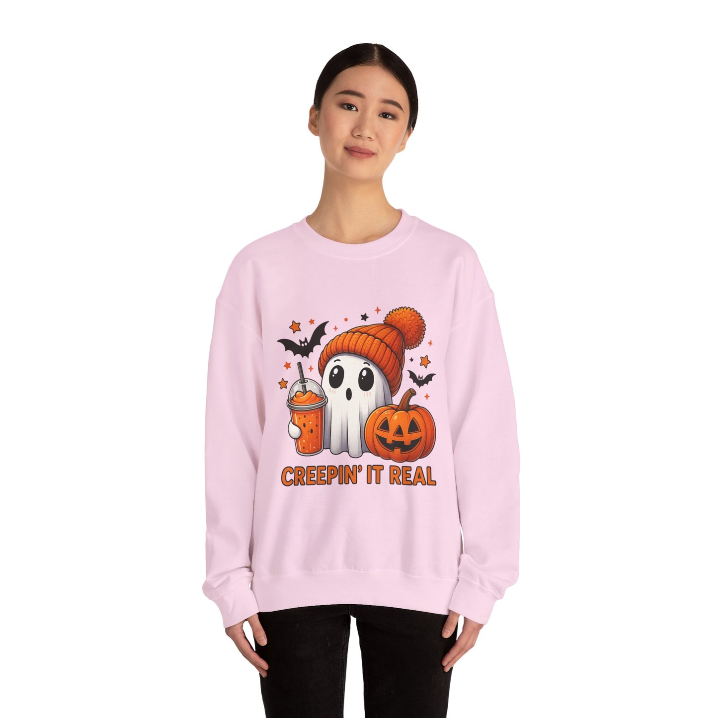 Creepin' It Real Ghost Halloween Sweatshirt