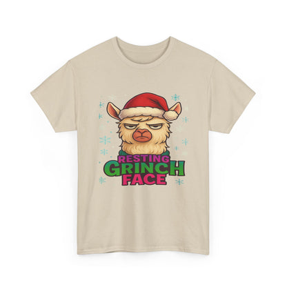 Grumpy Llama Face Christmas Tee