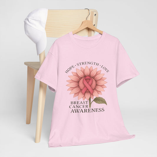 Hope Flower Breast Cancer Awareness Tee