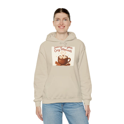 Hoodie: "Immerse in Your Cozy Moments" Hot Cocoa Graphic Hoodie