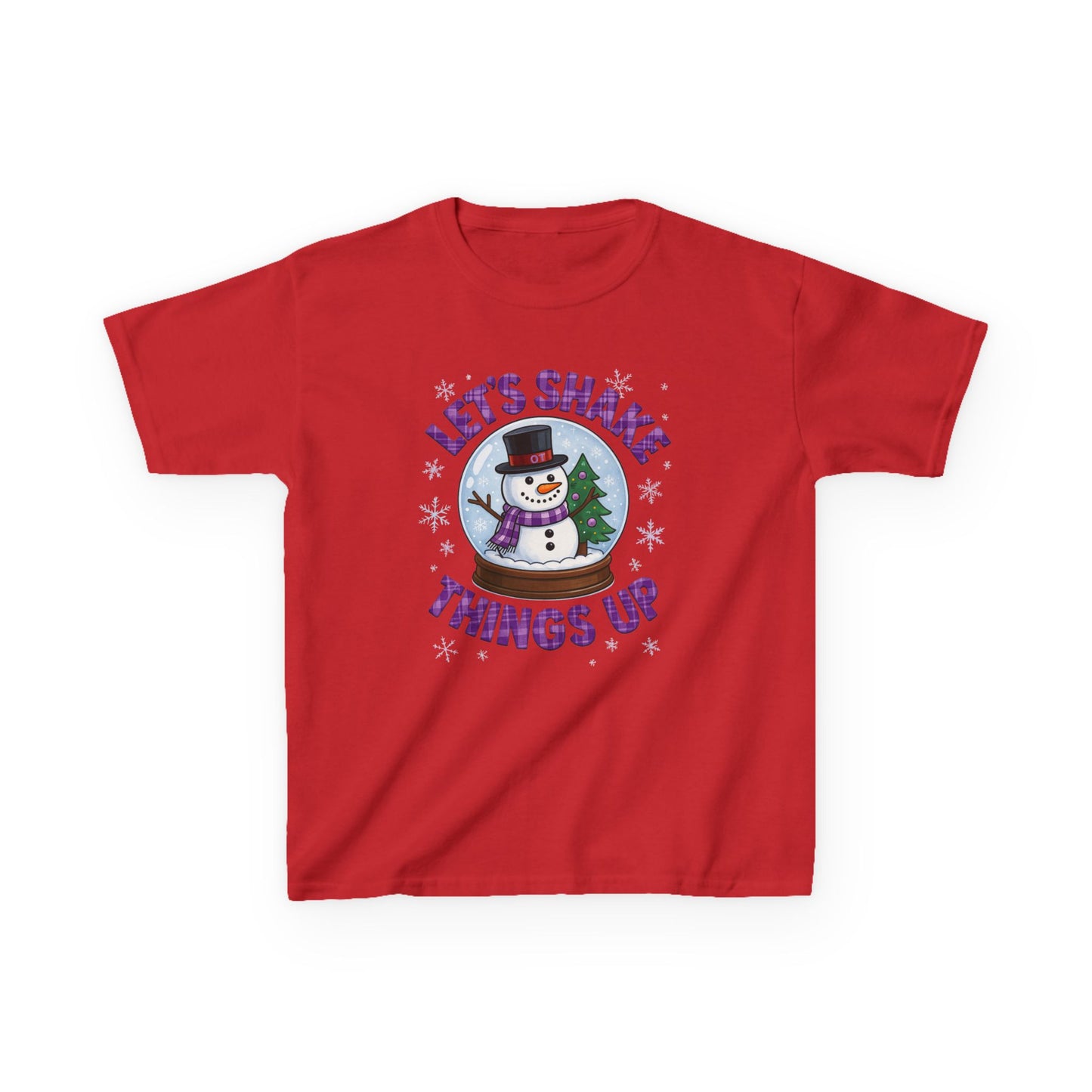 OT Snowman Snow Globe Kids Christmas Tee