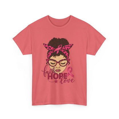 Hope, Faith, Love: Breast Cancer Awareness Tee