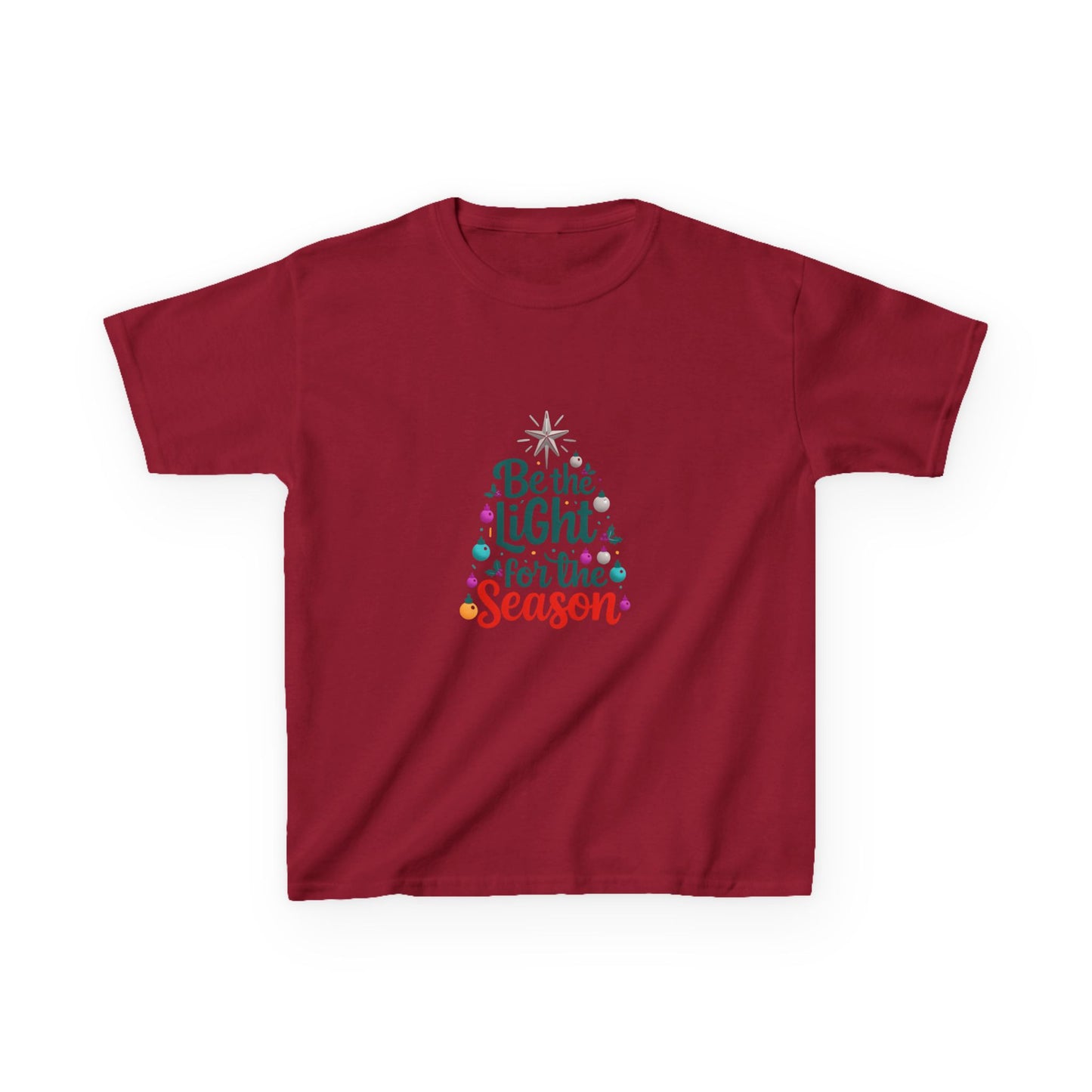 Be the LIGHT Christmas Tree Dino Kids Tee