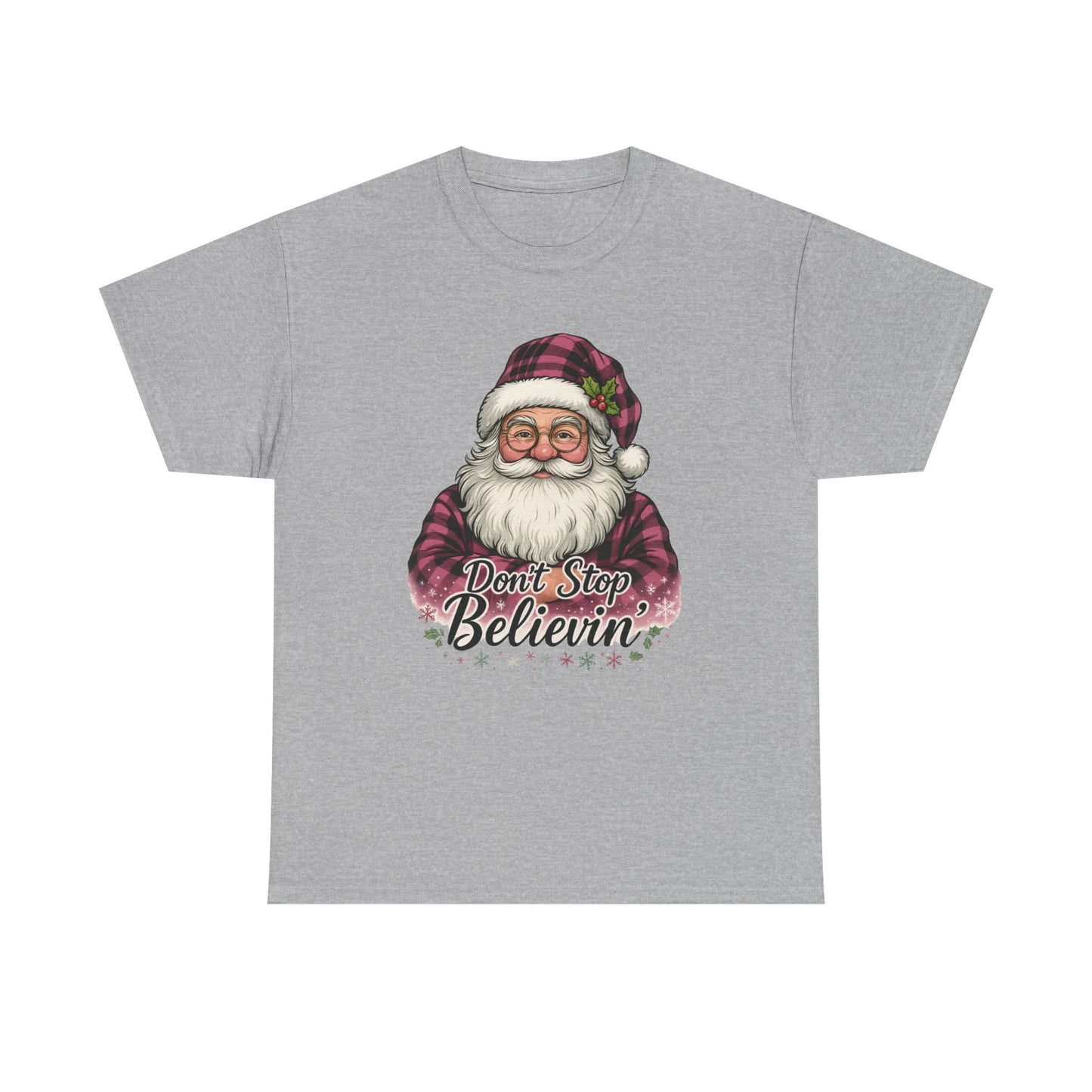 Don't Stop Believin' Santa - Holiday Tee