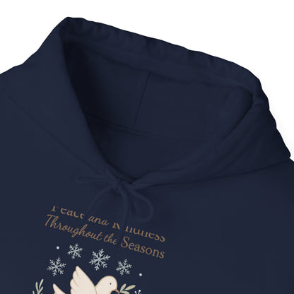 Holiday Peace Dove Hoodie — "I will not mention Thanksgiving Season" Cozy Pullover