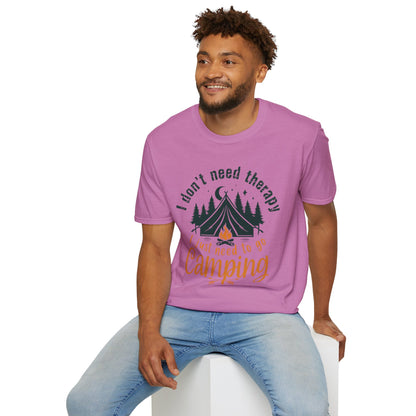 Camping Therapy Unisex T-Shirt | Outdoor Enthusiast Gift | Nature Lover Tee | Adventure Shirt | Camping Apparel