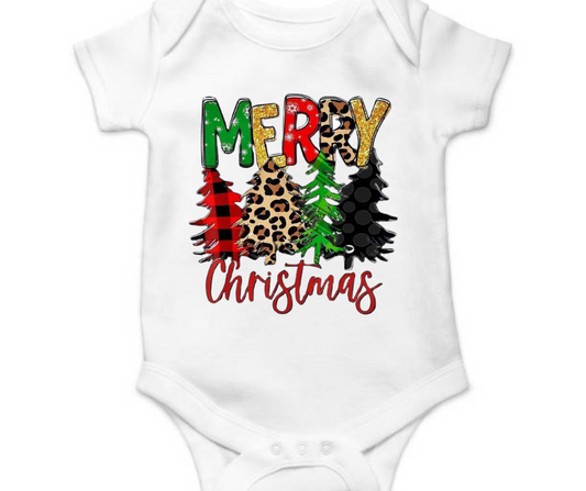 Merry Christmas Trees 2 Onesie