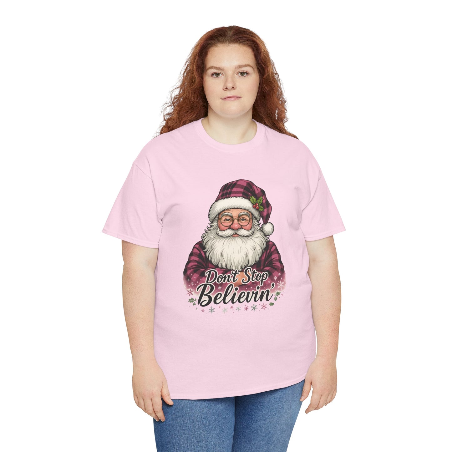 Don't Stop Believin' Santa - Holiday Tee