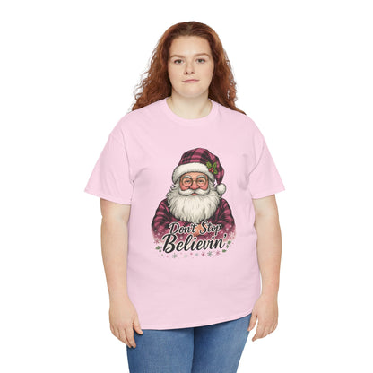 Don't Stop Believin' Santa - Holiday Tee
