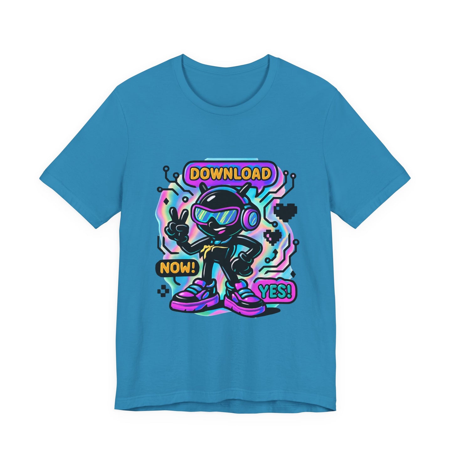 Download Now! Retro Gamer Alien T-Shirt — Neon Vaporwave Gaming Tee