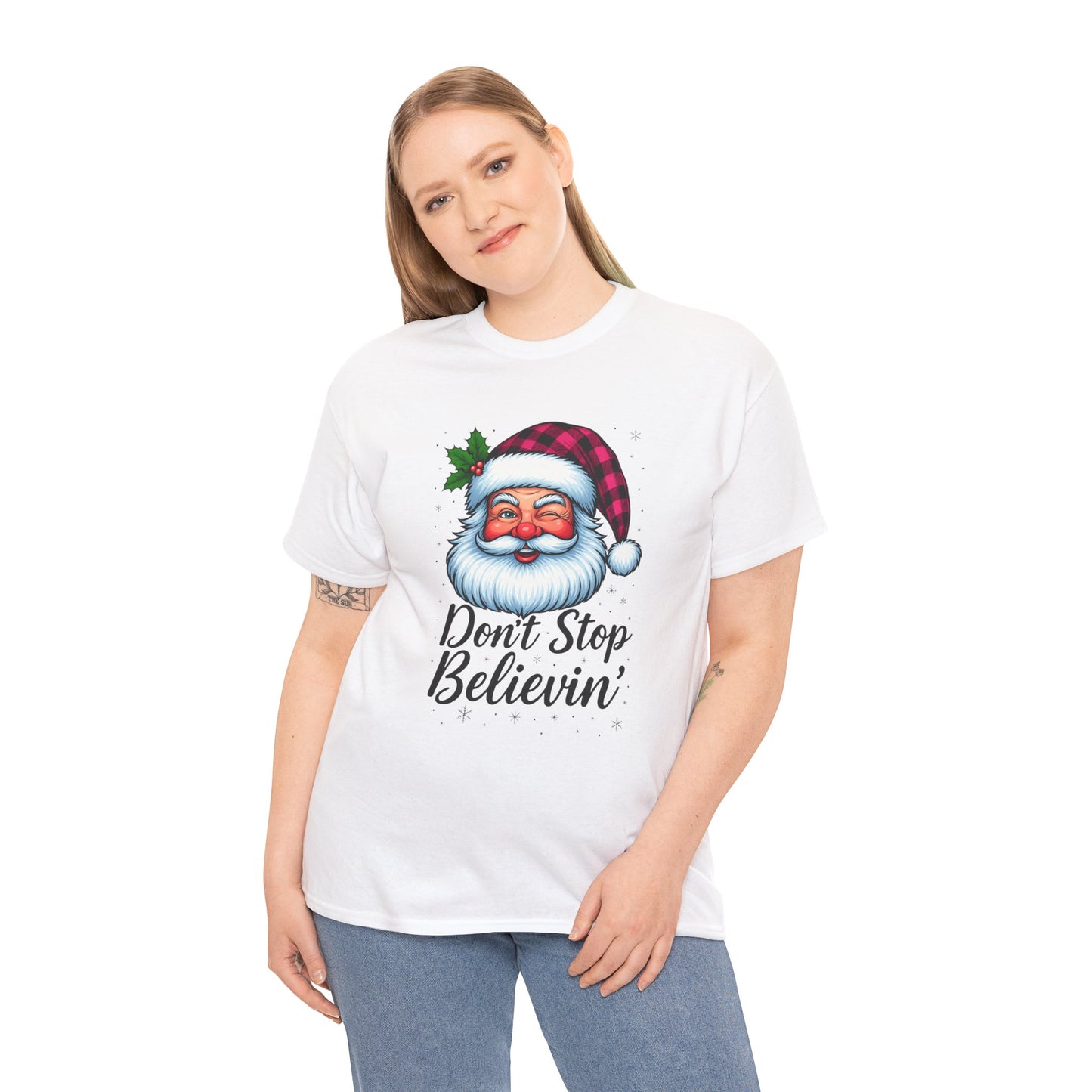 Santa Believin' Pink Holiday Tee