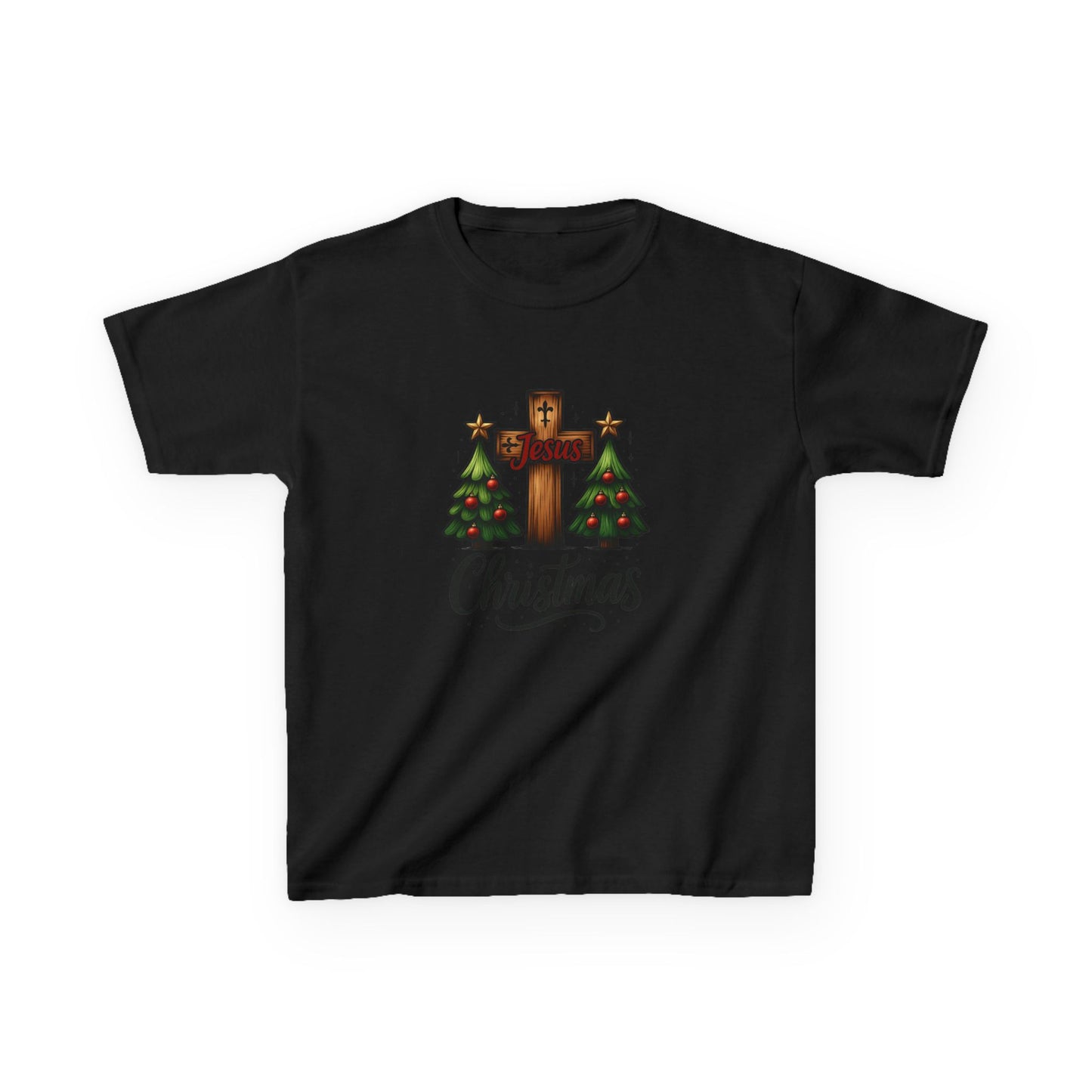 Jesus & Christmas Dino Tee - Christian Kids Christmas Shirt