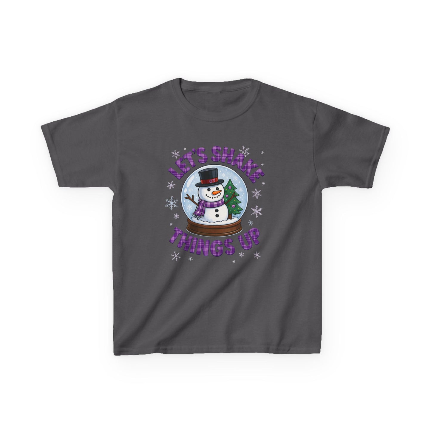 OT Snowman Snow Globe Kids Christmas Tee