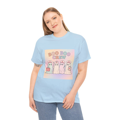 Boo Boo Crew Nurse Ghost T-Shirt – Cute Pastel Halloween Medical Tee