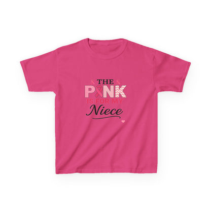 Pink Ribbon Niece Christmas Dino Tee