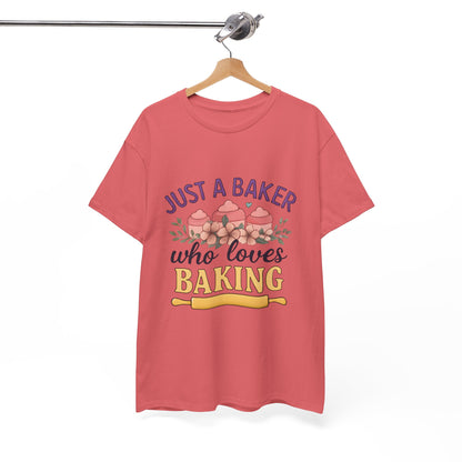 Baking Lover Tee with Cupcake and Rolling Pin Design
