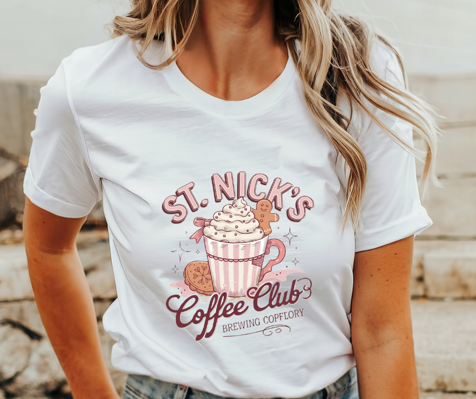 St. Nicks Coffee Club Adult T-Shirt