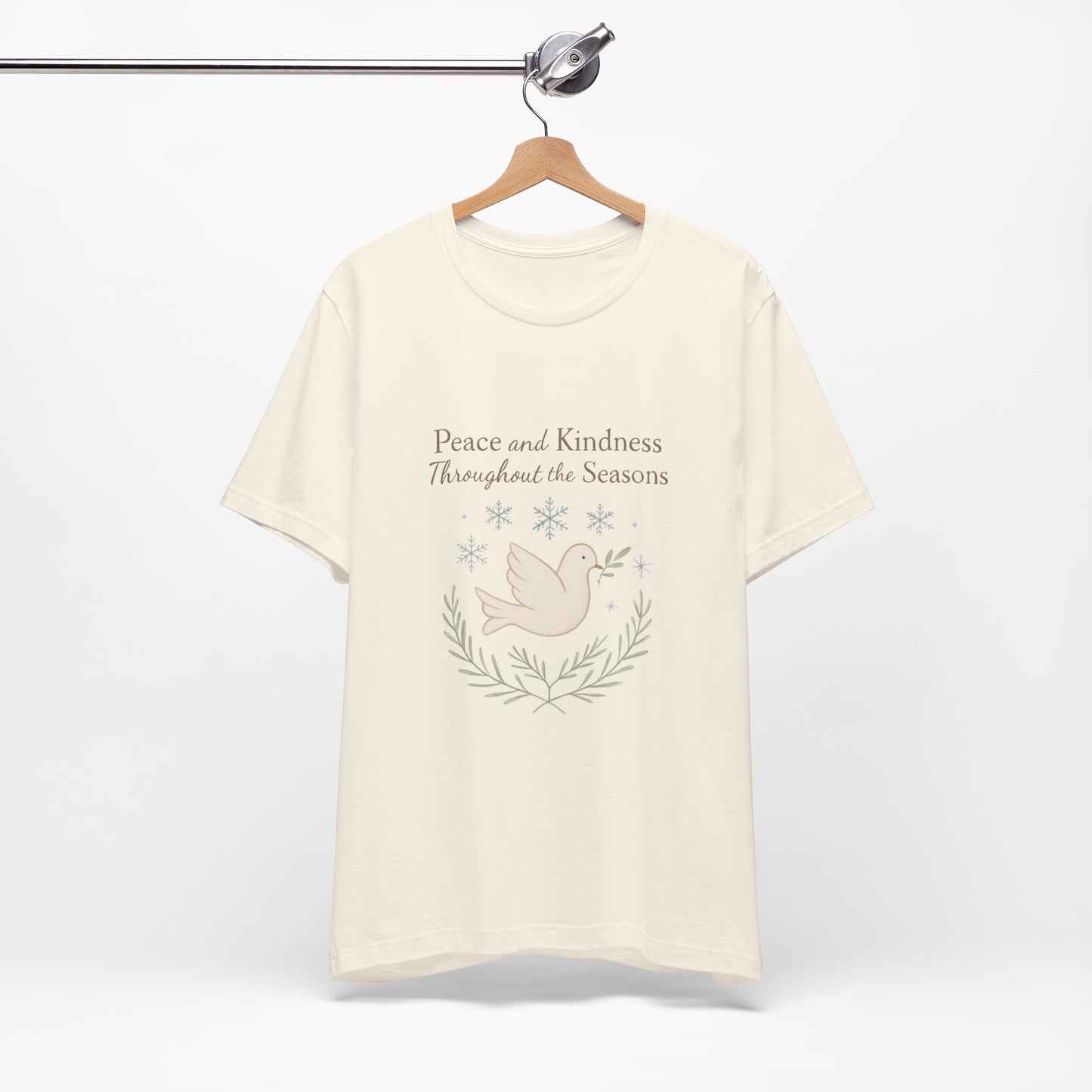 Peace and Kindness Dove Tee — 'Peace and Kindness Throughout the Seasons' Inspirational T-Shirt
