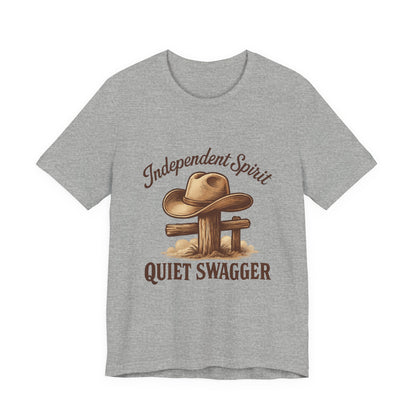 Quiet Swagger Cowboy Tee — Independent Spirit Western T-Shirt