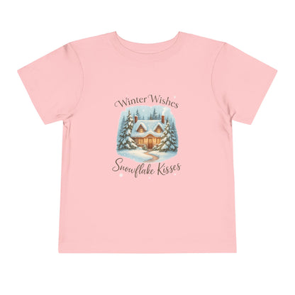 Winter Wishes Cottage Christmas Tee - Toddler Holiday