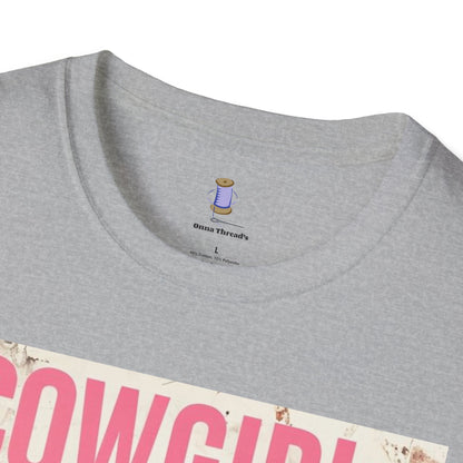 Cowgirl Skull Graphic Tee, Unisex Softstyle T-Shirt, Western Style Shirt, Gift for Cowgirls, Country Music Lover Shirt, Rodeo Outfit