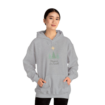 Holiday Hoodie - "Peace on Earth" Christmas Tree Pullover