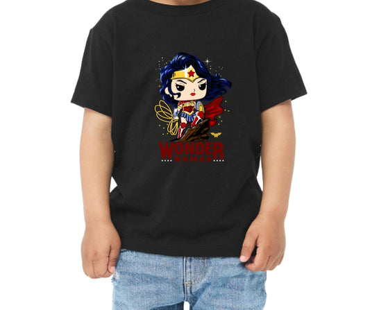 Wonder Woman Kid  Black T- Shirt