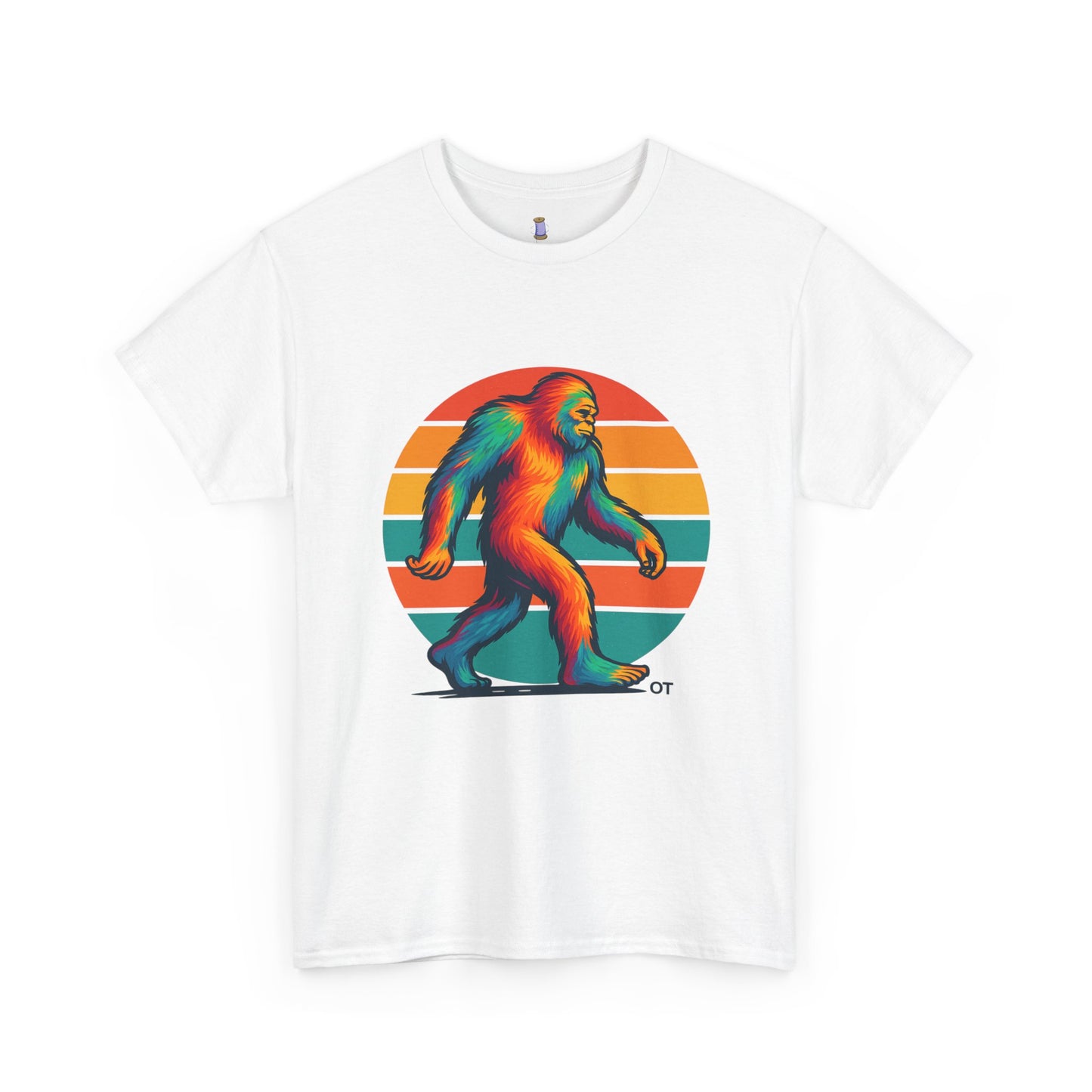 Colorful Bigfoot Unisex T-Shirt, Fun Graphic Tee for Nature Lovers, Perfect for Holidays, Festivals, Camping, Gifts