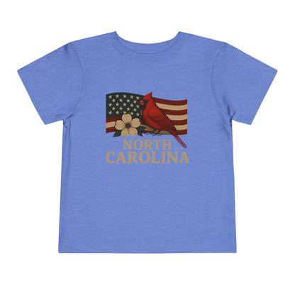 NC Cardinal & Dogwood Toddler Christmas Tee