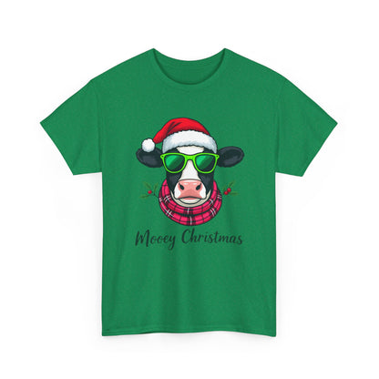 Moovey Christmas Cow Tee - Festive Holiday Cheer