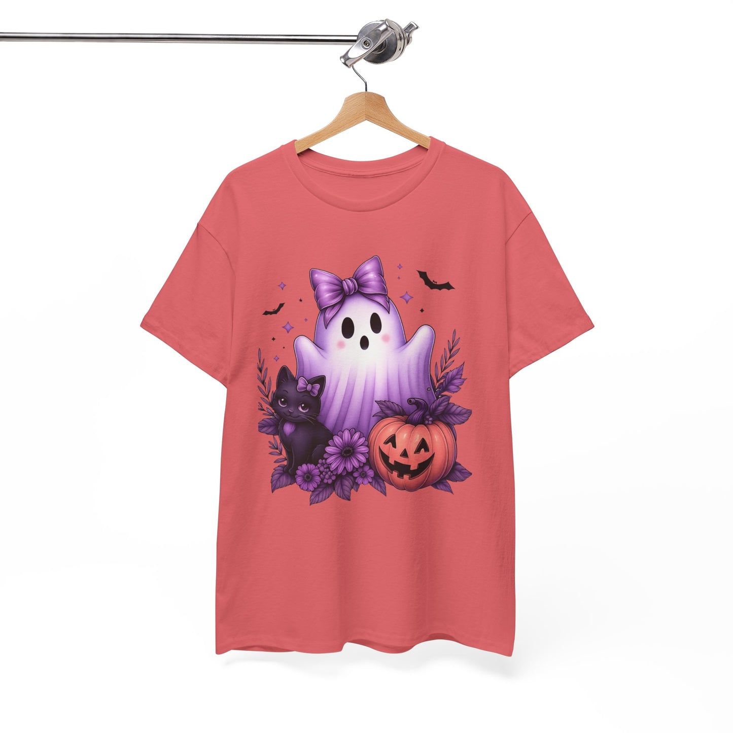 Pastel Halloween Ghost Cat Tee