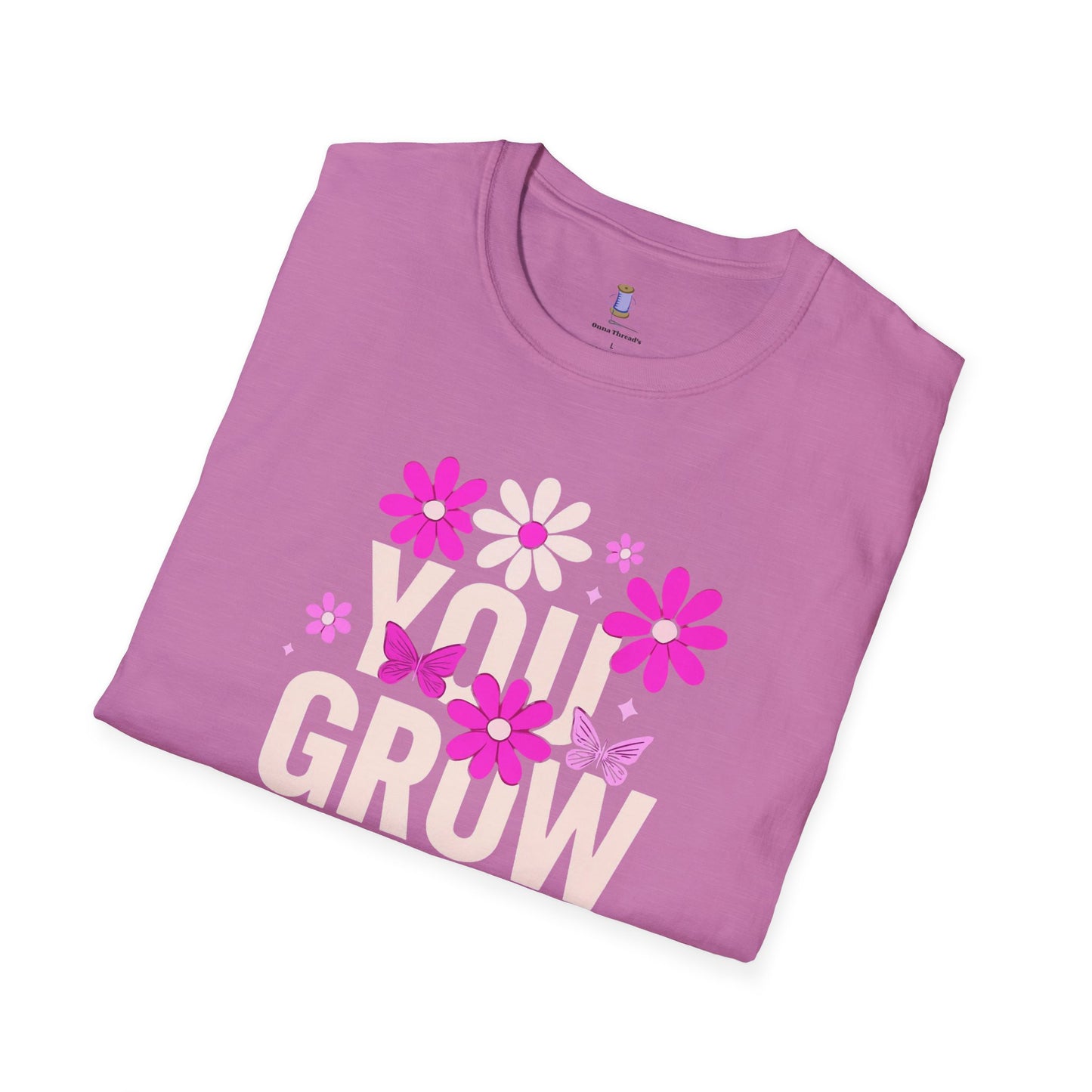 Floral Grow Girl T-Shirt, Cute Graphic Tee, Gift for Plant Lovers, Spring Fashion, Nature Lover Apparel