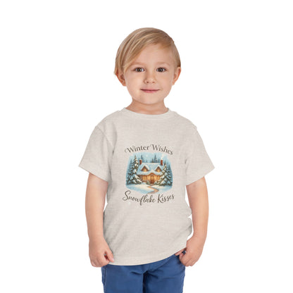 Winter Wishes Cottage Christmas Tee - Toddler Holiday