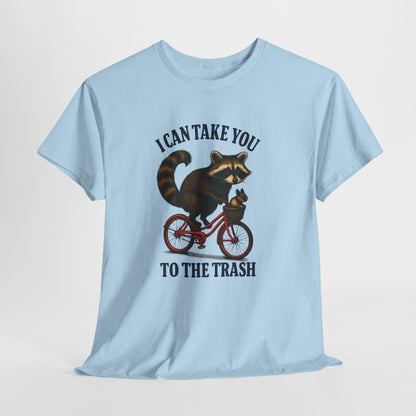 Cotton Tee Vintage Raccoon Bicycle Graphic Shirt