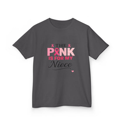 Pink Ribbon Niece Christmas Dino Tee