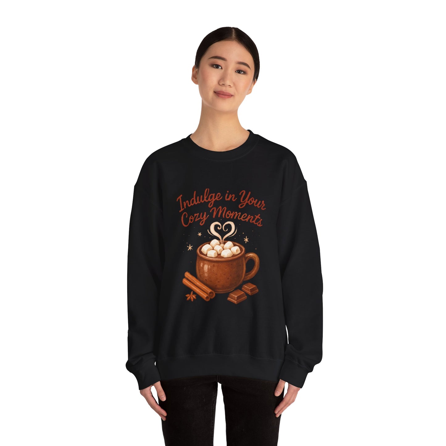 Cozy Hot Cocoa Crewneck Sweatshirt — "Indulge in Your Cozy Moments"