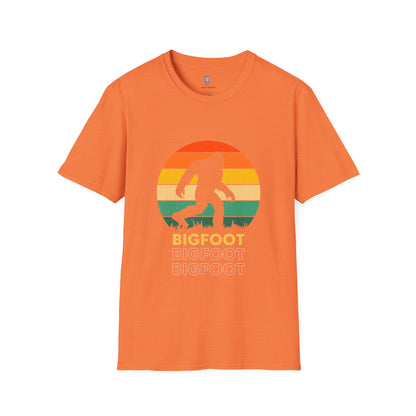 Bigfoot Adventure Unisex Softstyle T-Shirt, Casual Tee for Nature Lovers, Summer Vibe Shirt, Gift for Outdoor Enthusiasts, Hiking Apparel