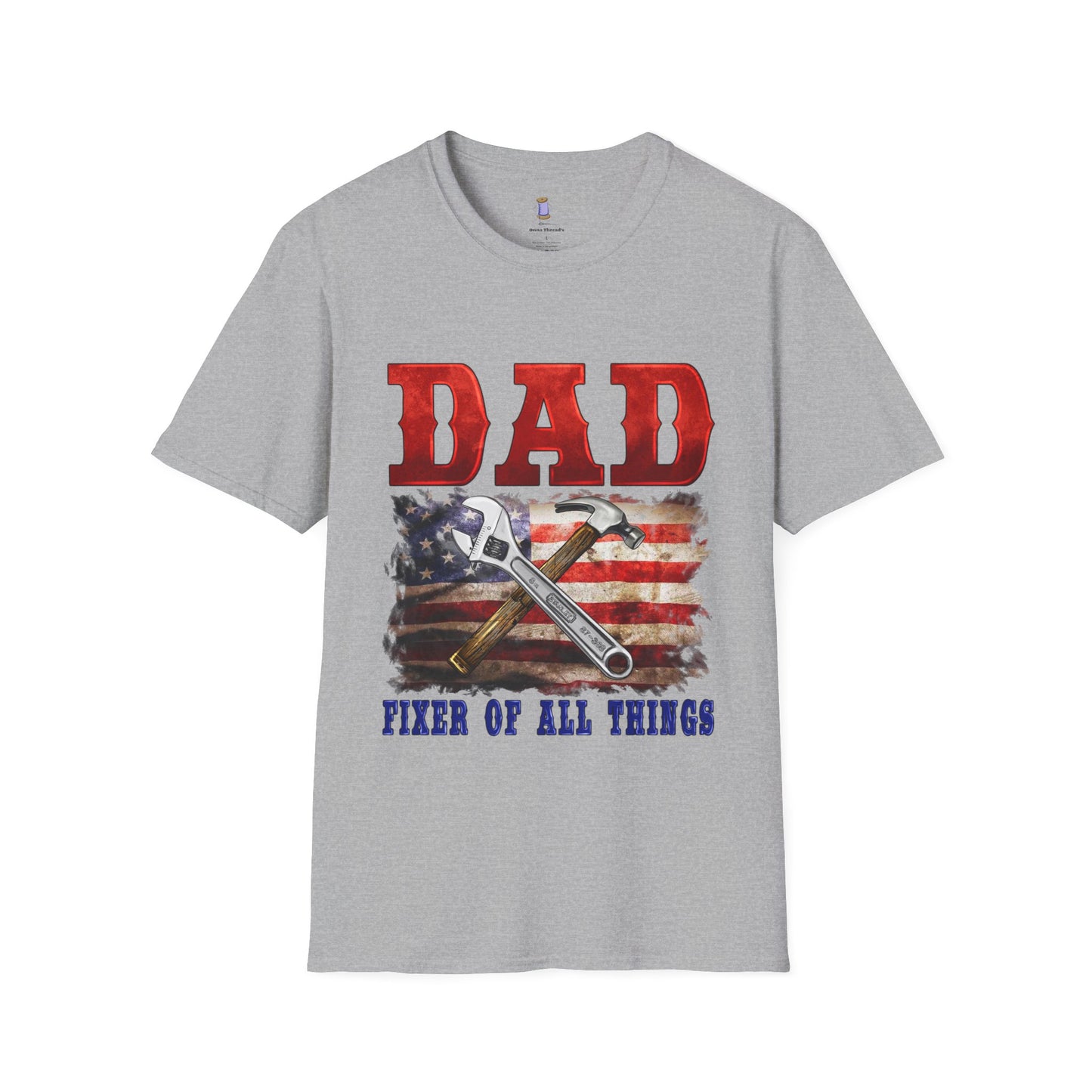 Patriotic Dad T-Shirt | Fixer of All Things Gift | Father's Day, Independence Day, Birthday Present, Casual Wear, Dad Apparel