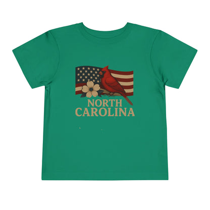 NC Cardinal & Dogwood Toddler Christmas Tee