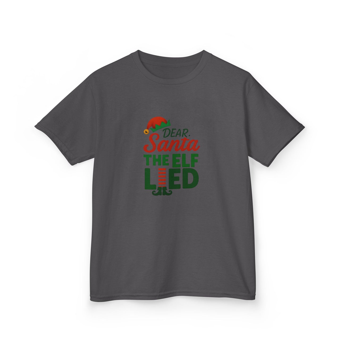 Dear Santa, The Elf Lied! Kids' Christmas Tee