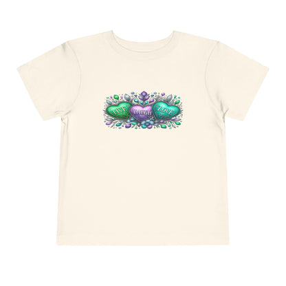 Toddler Tee Live Laugh Love Floral Design