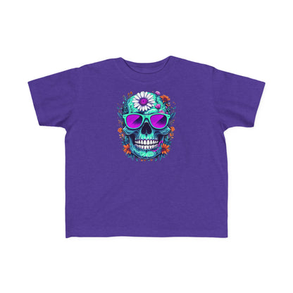 Colorful Skull Toddler Tee – Fun Kids T‑Shirt for Summer, Halloween & Vacation