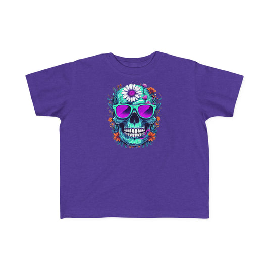 Colorful Skull Toddler Tee – Fun Kids T‑Shirt for Summer, Halloween & Vacation
